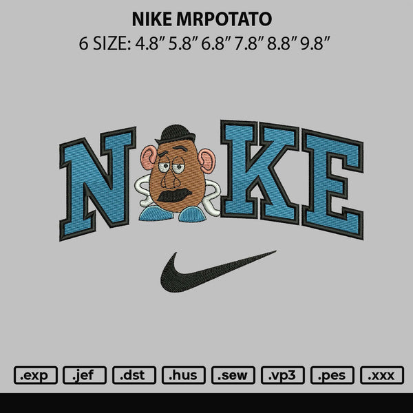 Nike Mrpotato Embroidery File 6 sizes