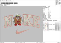 Nike Mrspotato Embroidery File 6 sizes