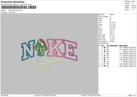 Nike Mushroom Embroidery File 4 size
