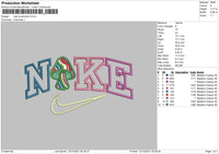 Nike Mushroom Embroidery File 4 size