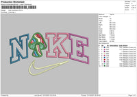 Nike Mushroom Embroidery File 4 size