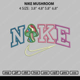 Nike Mushroom Embroidery File 4 size