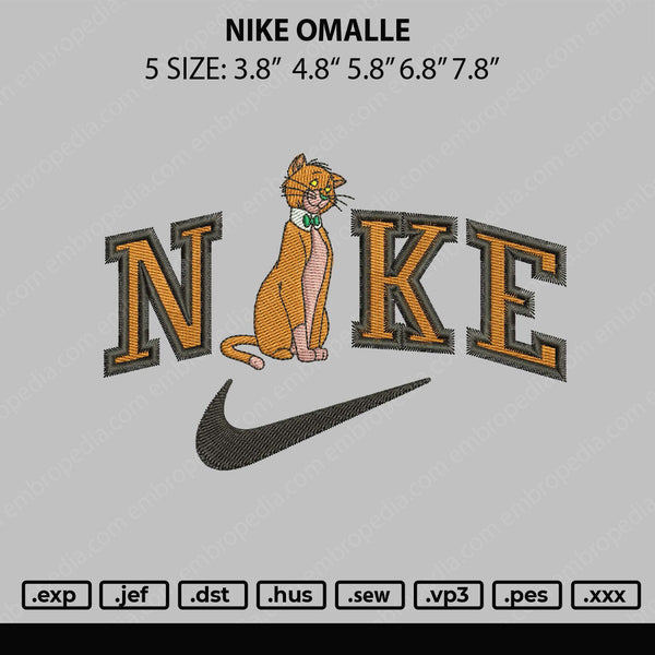 Nike Omalle Embroidery File 5 sizes