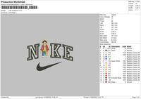 Nike One Piece Embroidery File 5 sizes