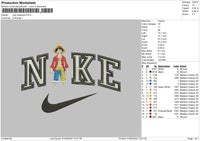 Nike One Piece Embroidery File 5 sizes