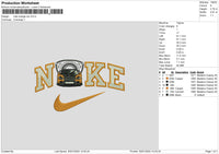 Nike Orange Car 02 Embroidery File 6 sizes