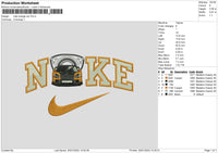 Nike Orange Car 02 Embroidery File 6 sizes