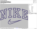 Nike Outline Swoosh Embroidery File 10 size