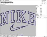 Nike Outline Swoosh Embroidery File 10 size