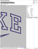 Nike Outline Swoosh Embroidery File 10 size