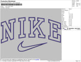 Nike Outline Swoosh Embroidery File 10 size