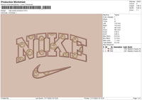 Nike Outline Emoticon Embroidery File 6 sizes