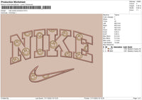 Nike Outline Emoticon Embroidery File 6 sizes