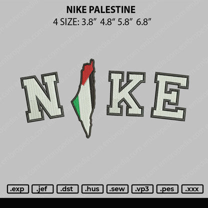 Nike Palestine Embroidery File 4 size