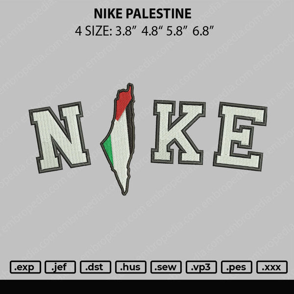 Nike Palestine Embroidery File 4 size