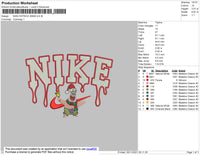 Nike Patrick Xmas Embroidery File 4 size