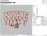 Nike Patrick Xmas Embroidery File 4 size