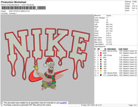 Nike Patrick Xmas Embroidery File 4 size
