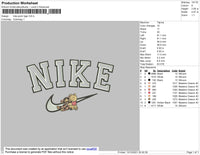 Nike Pooh Tiger Embroidery File 4 size