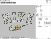 Nike Pooh Tiger Embroidery File 4 size