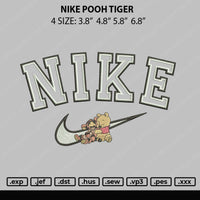 Nike Pooh Tiger Embroidery File 4 size