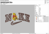 Nike Pooh V4 Embroidery File 4 size