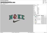 Nike Princess Ariel Embroidery File 4 sizes