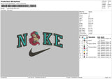 Nike Princess Ariel Embroidery File 4 sizes