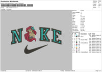 Nike Princess Ariel Embroidery File 4 sizes