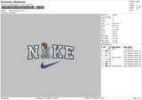 Nike Princess Blue Embroidery File 6 sizes