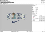 Nike Princess Blue Embroidery File 6 sizes