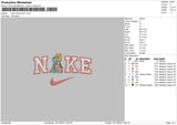 Nike Princess Pink Embroidery File 6 sizes