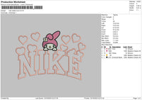Nike Rabbit Love Embroidery File 6 sizes