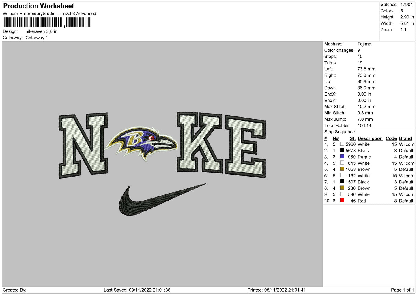 Nike Revan Embroidery File 5 sizes