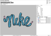 Nike Ribon V2 Embroidery File 6 Sizes