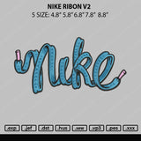 Nike Ribon V2 Embroidery File 6 Sizes