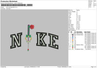 Nike Rose Eternelle Embroidery File 5 sizes