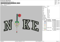 Nike Rose Eternelle Embroidery File 5 sizes