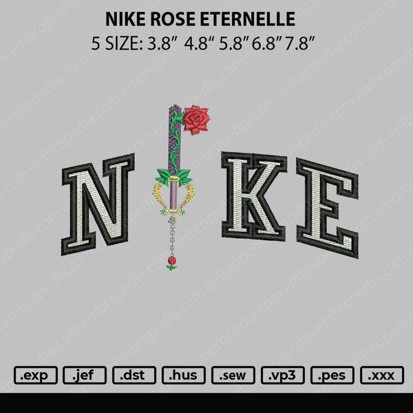 Nike Rose Eternelle Embroidery File 5 sizes