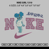 Nike Girl 1310 Embroidery File 6 sizes
