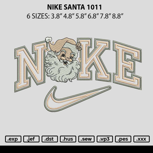 Nike Santa 1011 Embroidery File 6 sizes
