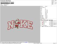 Nike Santa Embroidery File 7 size