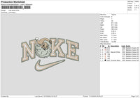 Nike Santa 1011 Embroidery File 6 sizes