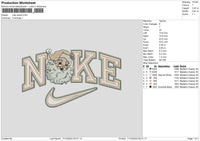 Nike Santa 1011 Embroidery File 6 sizes