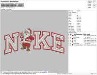 Nike Santa Embroidery File 7 size