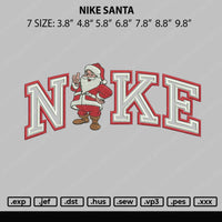 Nike Santa Embroidery File 7 size