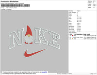 Nike Santaclaus Embroidery File 4 size