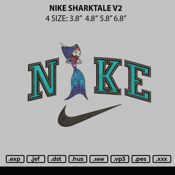Nike Sharktale V2 Embroidery File 4 sizes