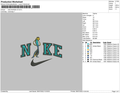 Nike Sharktale V3 Embroidery File 4 sizes