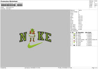 Nike Shrek Embroidery File 6 sizes